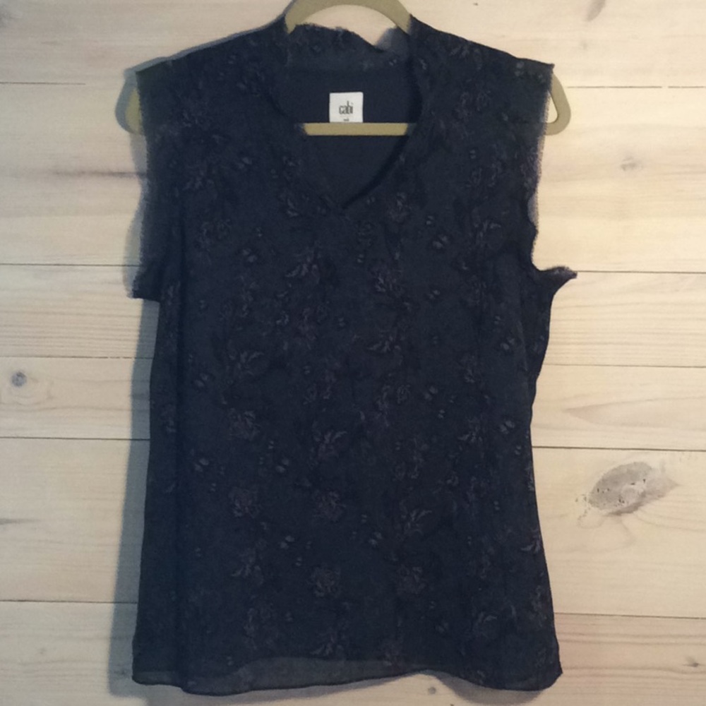 Cabi sheer sleeveless top size M